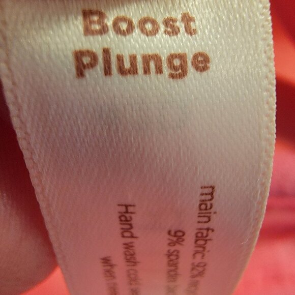 Cacique Boost Plunge Bra Hot Pink Front Closure Padded Underwire Size 42D - Picture 6 of 8